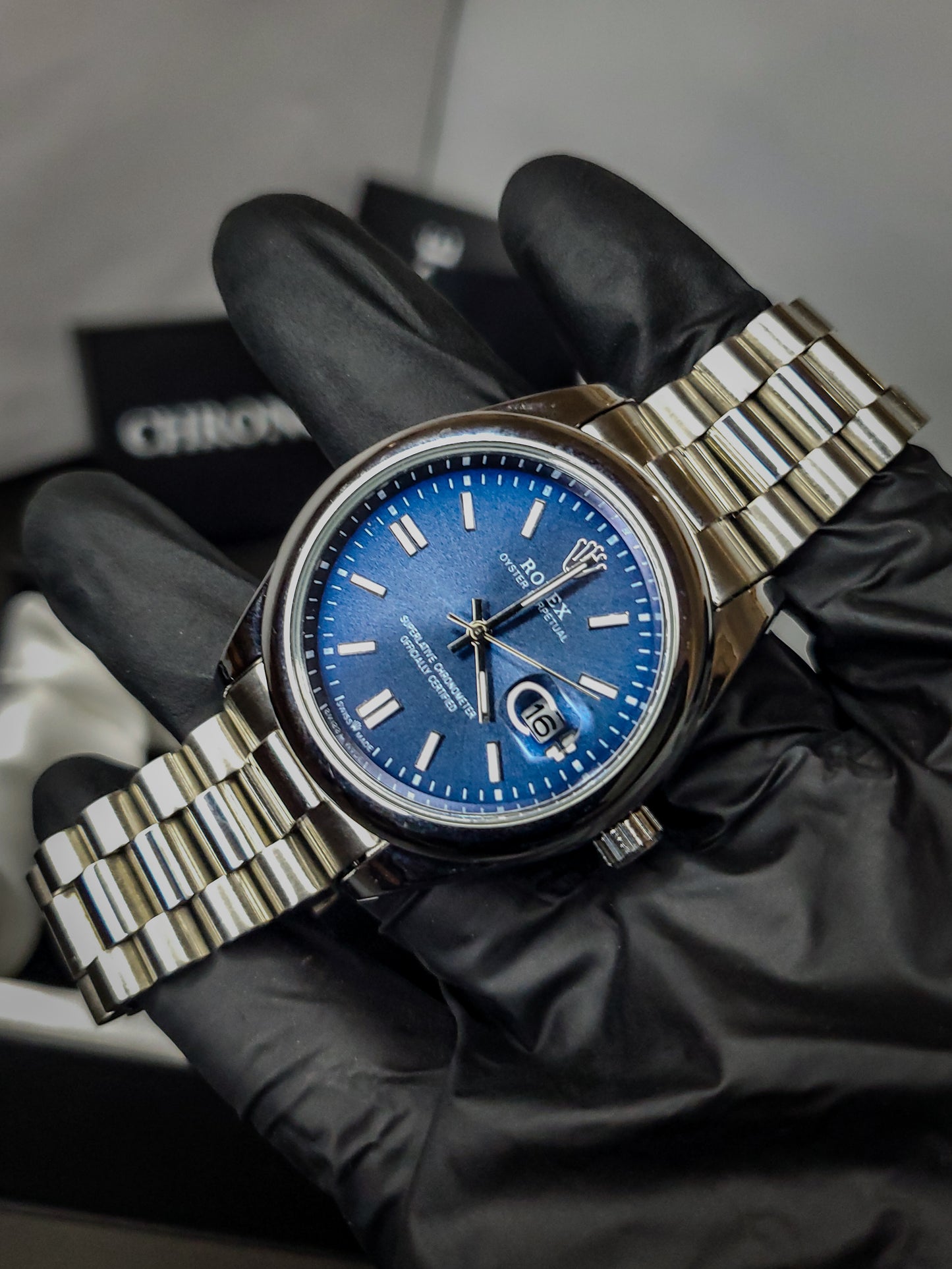 RLX Oyster Perpetual Datejust - Blue - Noir Edition (60% OFF)