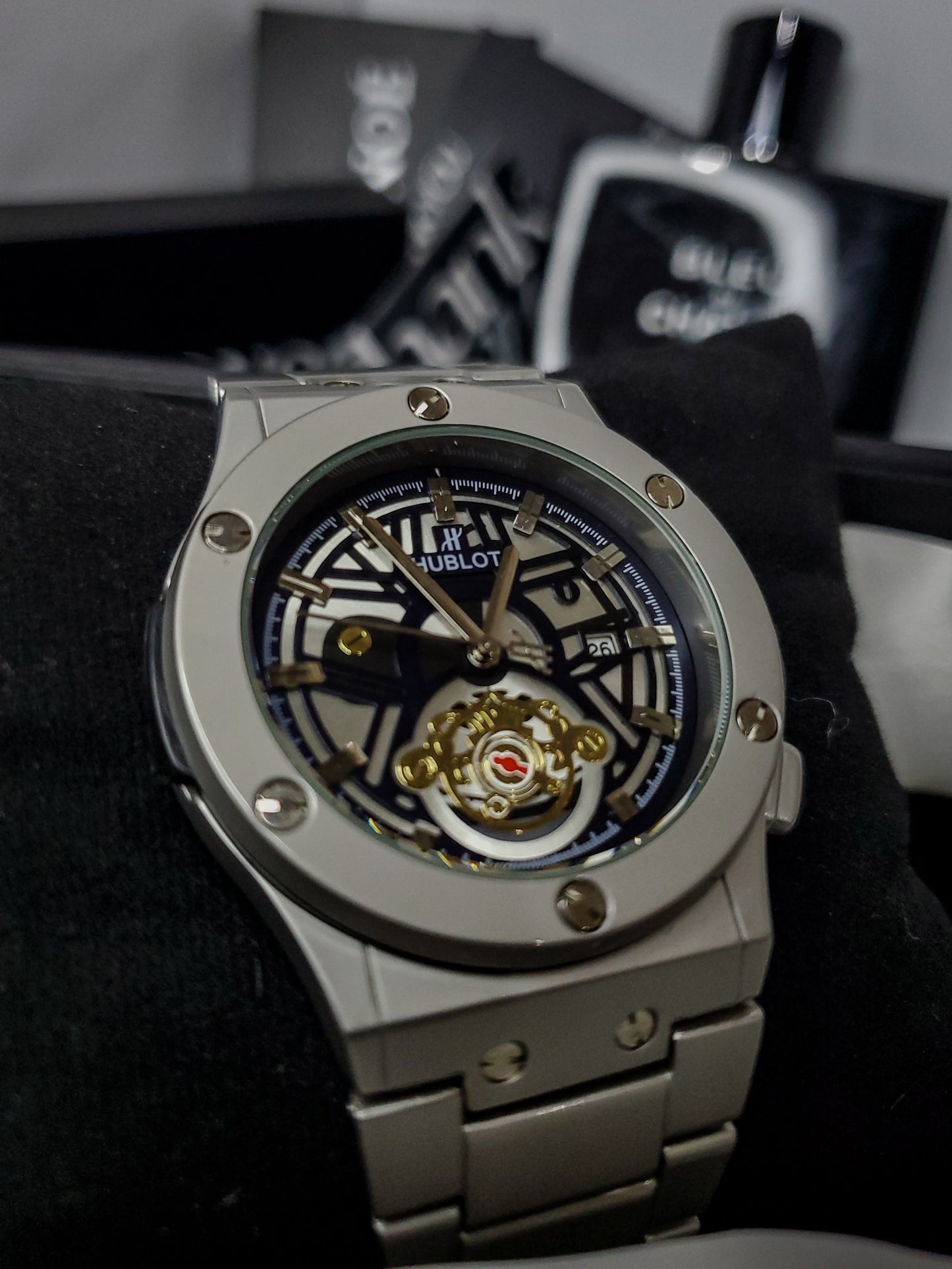 Hublot Matte Finish - Metal Body - Blue Dial - Noir Edition (60% OFF)
