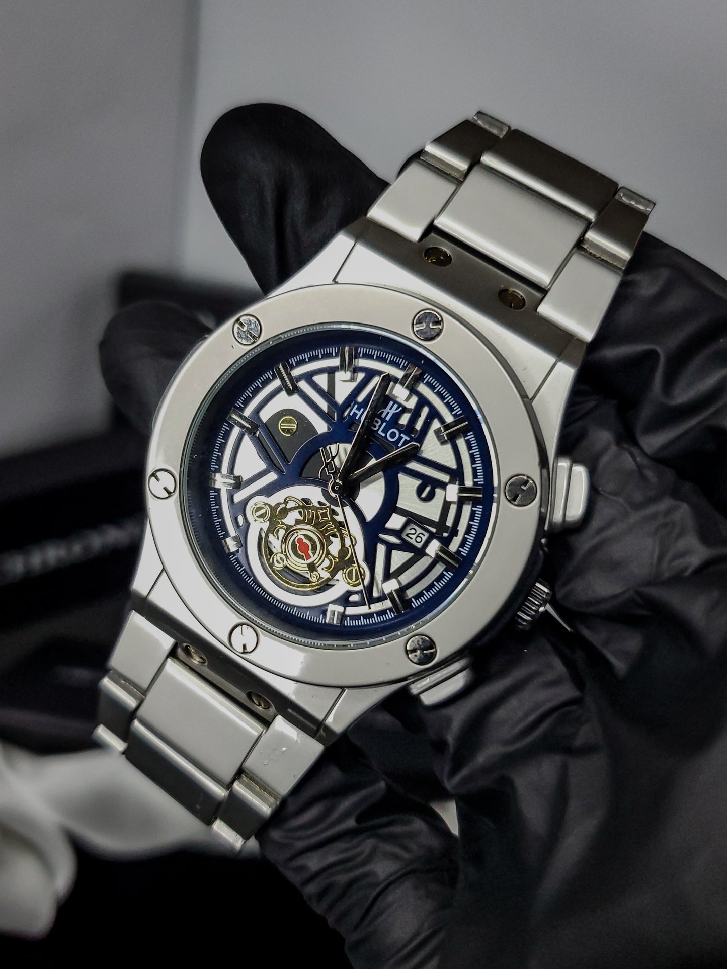 Hublot Matte Finish - Metal Body - Blue Dial - Noir Edition (60% OFF)