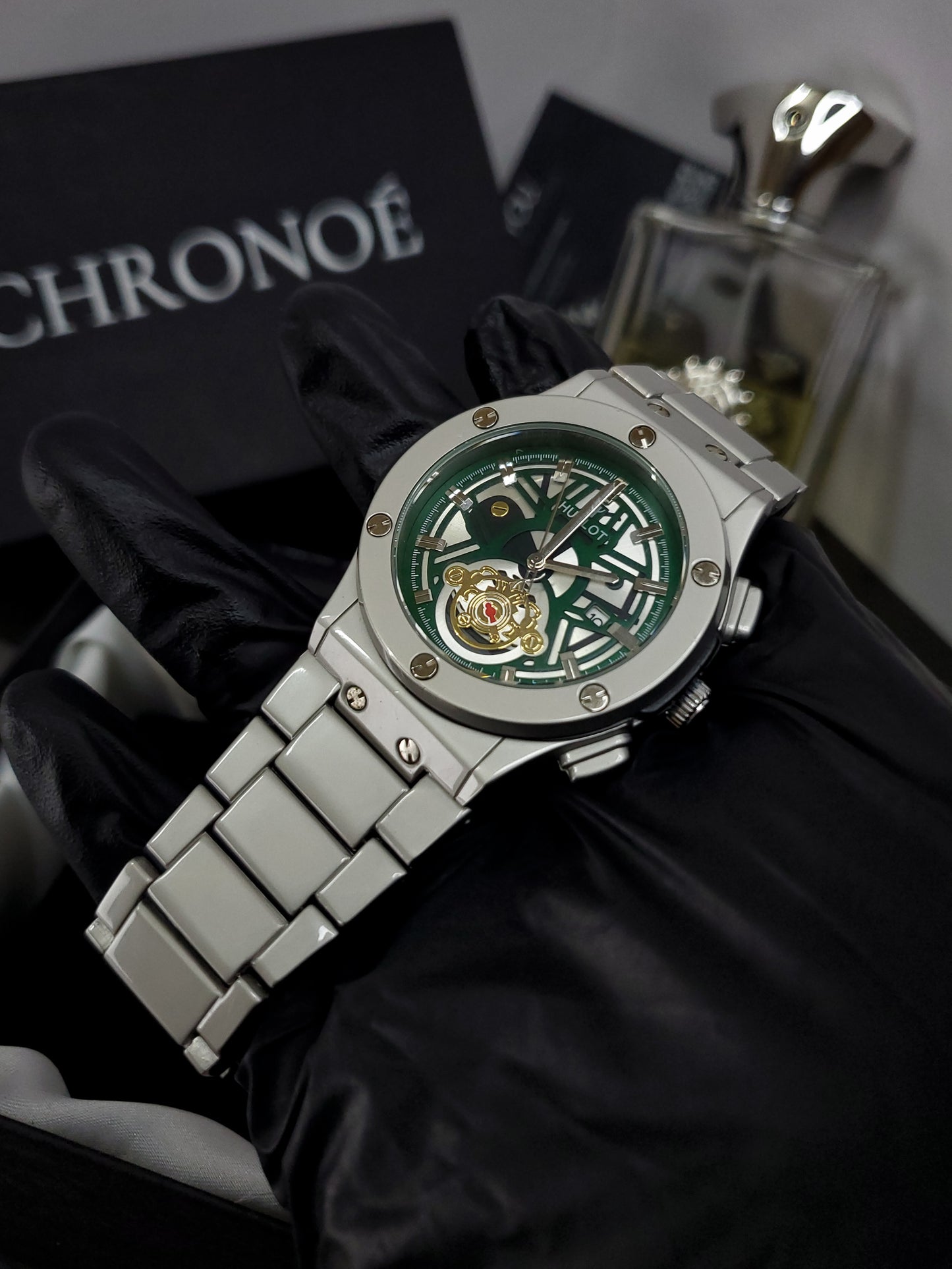 Hublot Matte Finish - Green Dial - Noir Edition (60% OFF)
