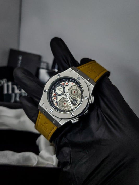Hublot Vista - Leather Strap - BROWN - Noir Edition (60% OFF)